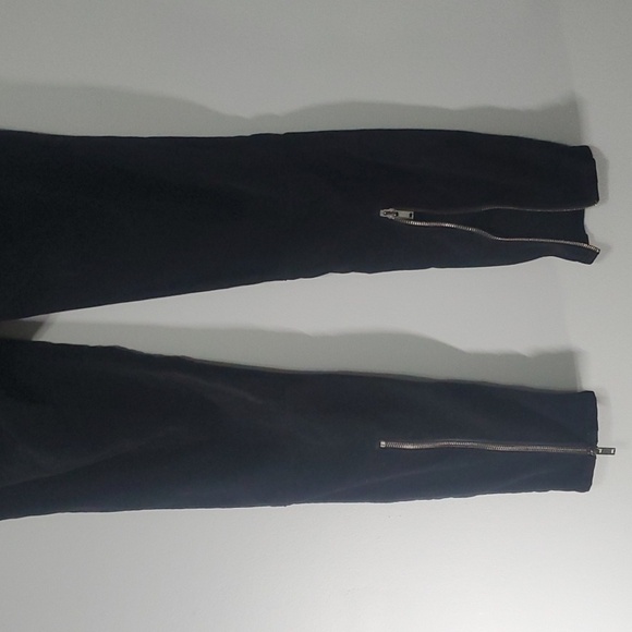 gap 1969 pants women's size 28R 28 size 6 black velour like zipper accents Wow - Picture 7 of 10
